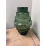 Natuzzi - Green Ribbed Vase Natuzzi - Green Ribbed Vase