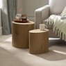 Set of 2 - Oval Tables Oak Finish Set of 2 - Oval Tables Oak Finish