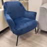 Melanie - Blue Velvet Accent Chair Melanie - Blue Velvet Accent Chair