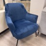 Melanie - Blue Velvet Accent Chair Melanie - Blue Velvet Accent Chair