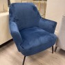 Melanie - Blue Velvet Accent Chair Melanie - Blue Velvet Accent Chair
