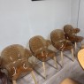 Set of 4 - Saint Tropez - Amber with Oak Legs Set of 4 - Saint Tropez - Amber with Oak Legs