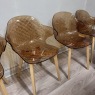 Set of 4 - Saint Tropez - Amber with Oak Legs Set of 4 - Saint Tropez - Amber with Oak Legs