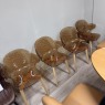 Set of 4 - Saint Tropez - Amber with Oak Legs Set of 4 - Saint Tropez - Amber with Oak Legs