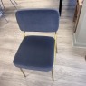 Set of 6 - Calligaris Sixty Chairs - Grey with Gold frame Set of 6 - Calligaris Sixty Chairs - Grey with Gold frame