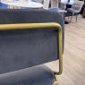 Set of 6 - Calligaris Sixty Chairs - Grey with Gold frame Set of 6 - Calligaris Sixty Chairs - Grey with Gold frame