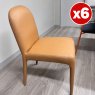 Set of 6 - Ohio Dining Chairs in Camel Set of 6 - Ohio Dining Chairs in Camel